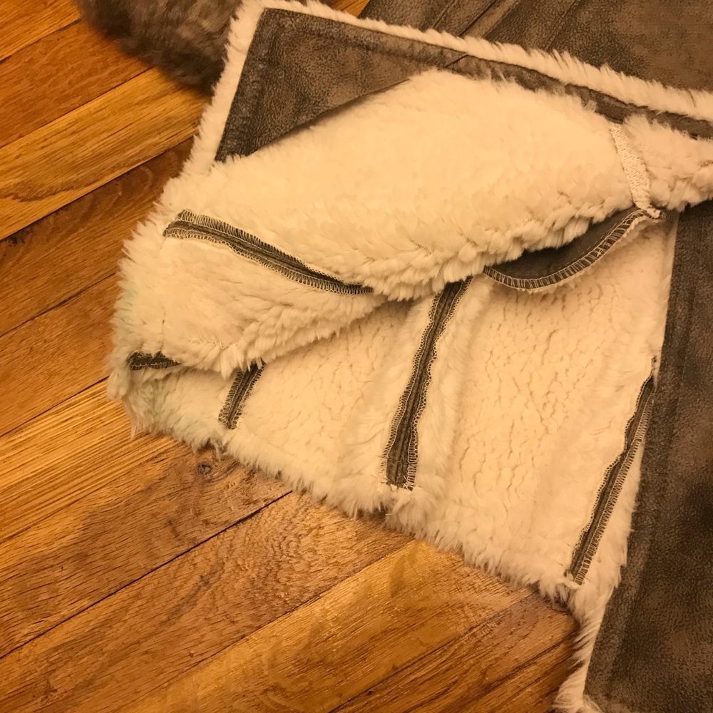 Laundry by Shelli Segal Faux Suede Coat ivory,NWOT - Picture 7 of 8